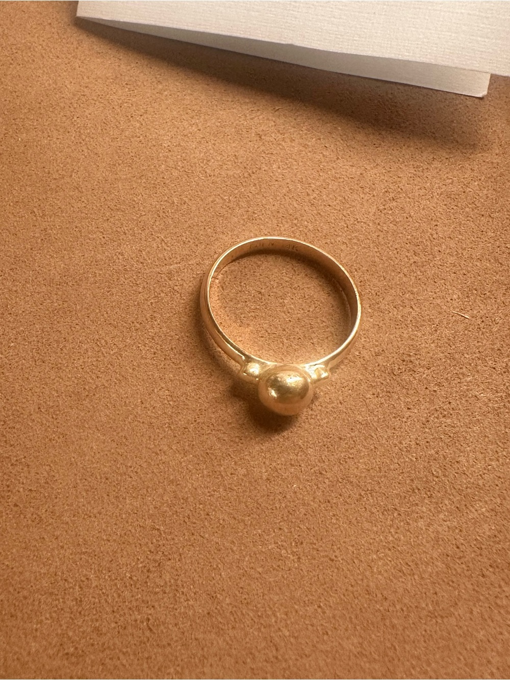 Eden Hand Arts 14kt Solid Yellow Gold Cape Cod Ball Ring Size 9